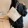 Woven bag new summer niche design bucket bag small fresh simple lace woven bag