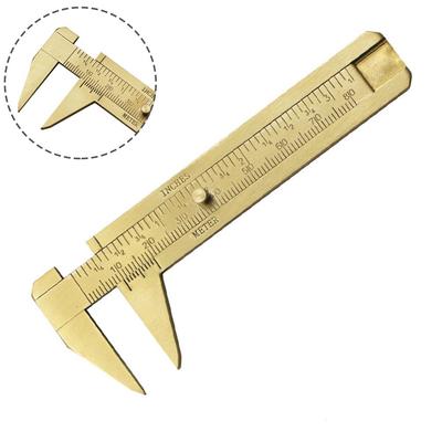 Vernier Tasarımı Pirinç Kumpas Kuyumcular için Hassas Ölçüm Aleti 80mm Ölçüm Aralığı