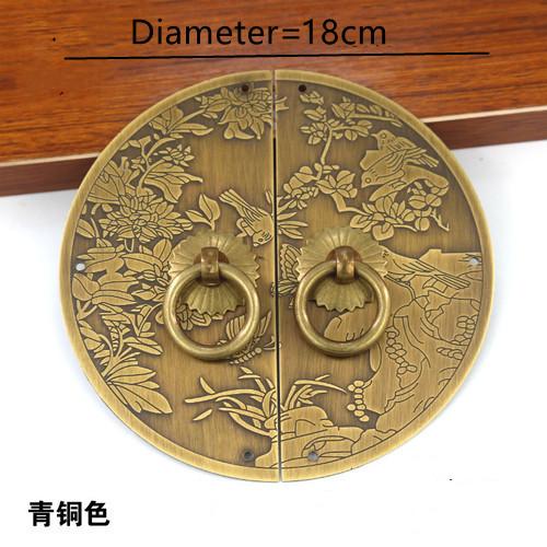 New Chinese Antique Furniture Copper Handle Classical Bookcase Wardrobe Brass Cabinet Door Antique Handle Household Hardware