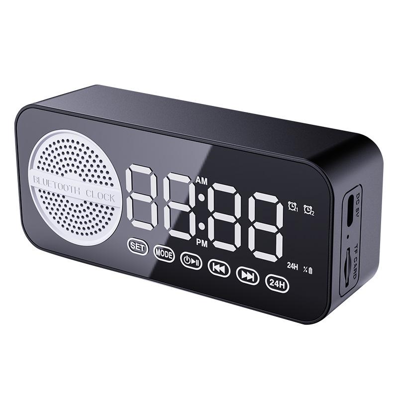 Wireless Bluetooth Speaker Clock Alarm Clock Audio Smart Voice Speaker Student Home Outdoor Radio