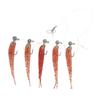 1 Set Umbrella Fishing Rig Kit Set Artificial Soft Fishing Lures Bait Rig for Freshwater Red