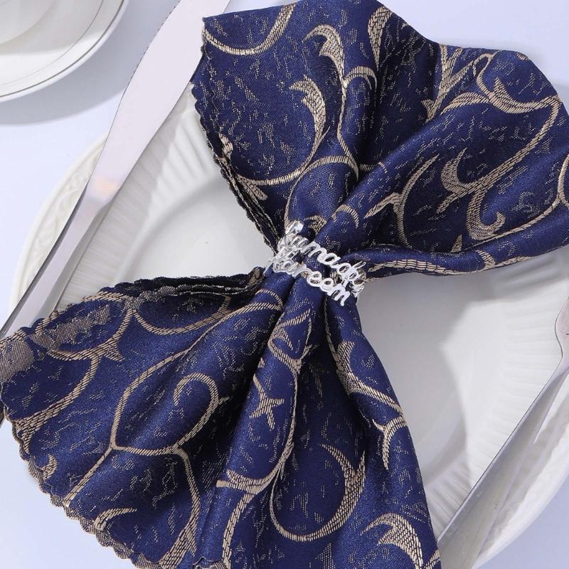 Pack of 6 Exquisite Napkin Rings Ramadans Kareem Napkins Holder Islamic Napkin Buckles for Home Dining and Parties