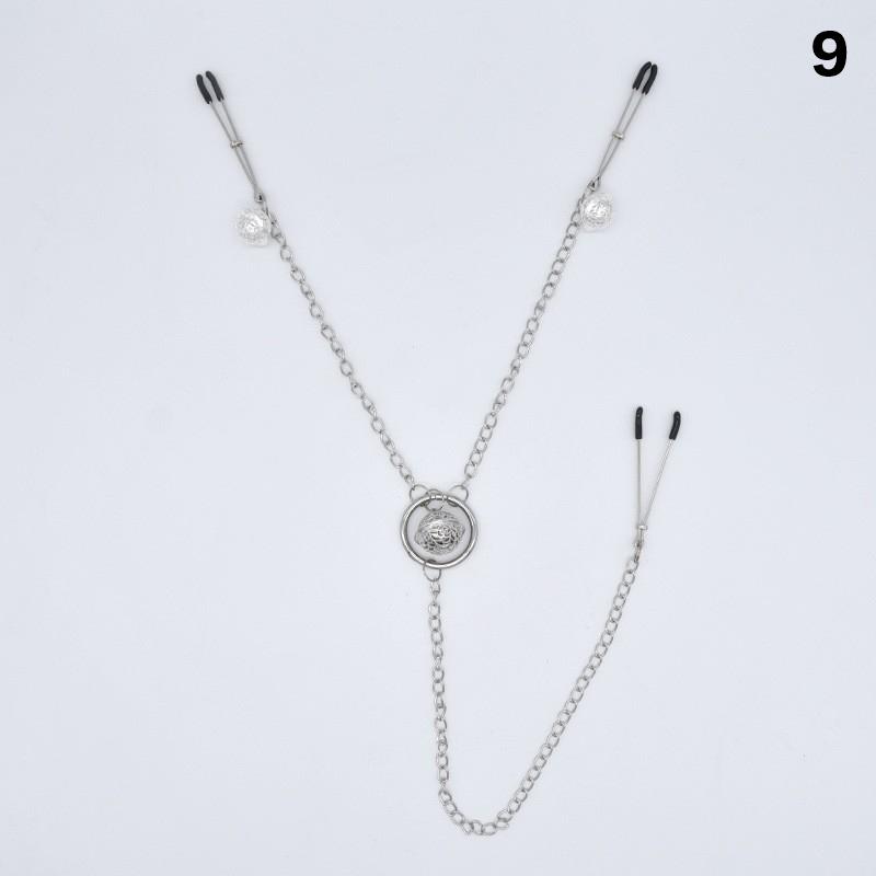 Butterfly Style For Couples Stainless Steel Metal Chain Nipple Milk Clips Breast Clip Sex Slaves Nipple Clamps Sex Toys