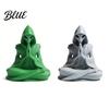 Bookcase Alien Figurine Ornament Matte Meditation Zen Statue 3D Printed Desk Decor Gray Figure Cute Extraterrestrial for Home Office