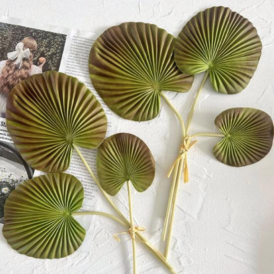 Artificial Leaf No-Maintenance Long-Lasting Freshness Realistic Fan-Shaped Leaves High-Simulation Texture Fake Tropical Leaves Home Decor