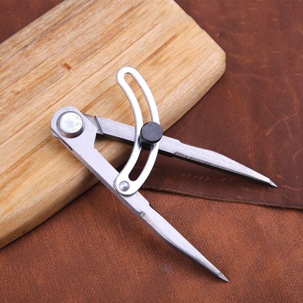 

Pencil Marking Compass-Circle Maker Edge Creaser Spacing Compass DIY Steel Wing Divider Craftsman 100mm срібний