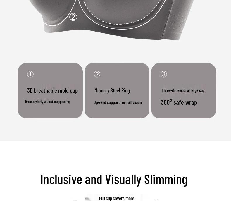 Seamless Full Cup Plus Size Lingerie: Enhances Small Bust with Lift, Side Support, and Anti-Sagging Features