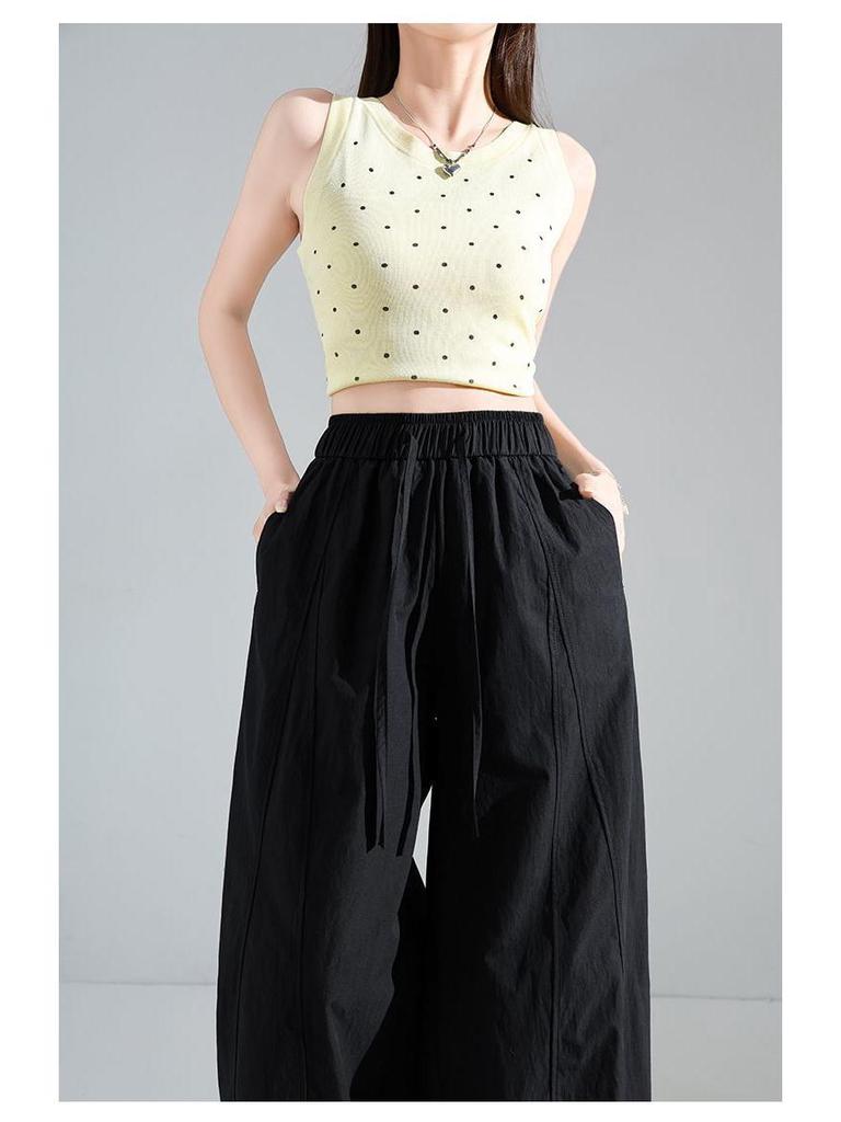 Women's Summer 2026 Lightweight Wide-Leg Lantern Pants