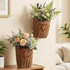 Plastic Handwoven Storage Basket Decorative Wall Hanging Basket  Picnic