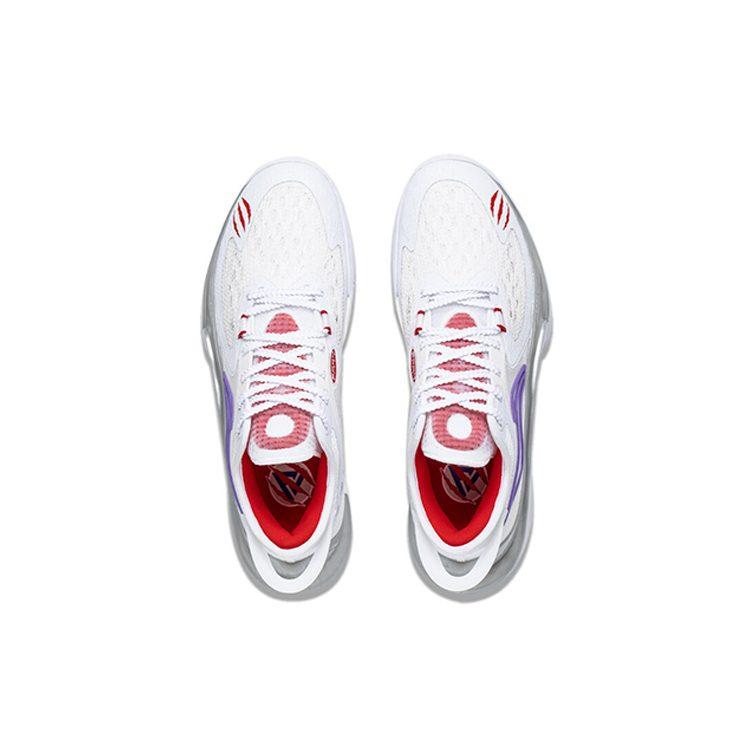 Li Ning SONIC 11 V2 Platform Cushioning Slip Resistant Low Top Basketball Shoes Men's White ABAT045-1