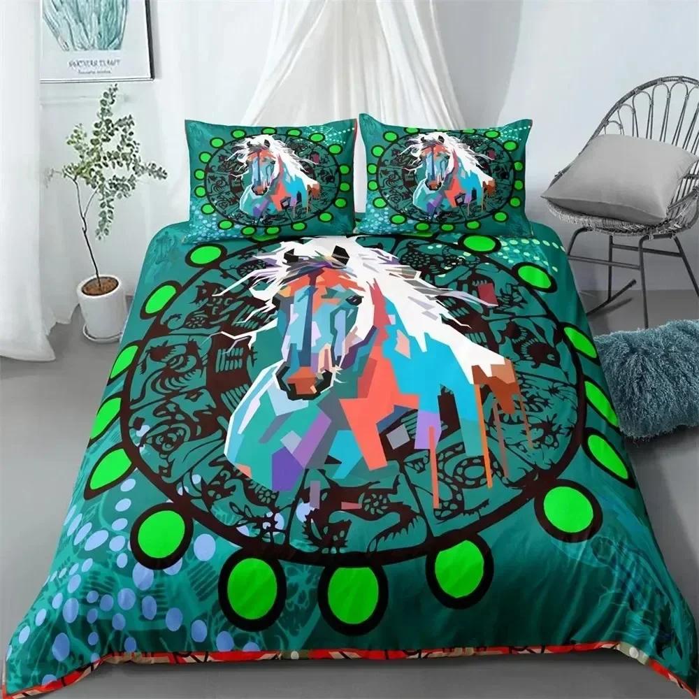 Top Constellation Duvet Cover Set Aries Galaxy Theme Twin Bedding Set King Size Polyester Quilt Cover for Constellation Lover