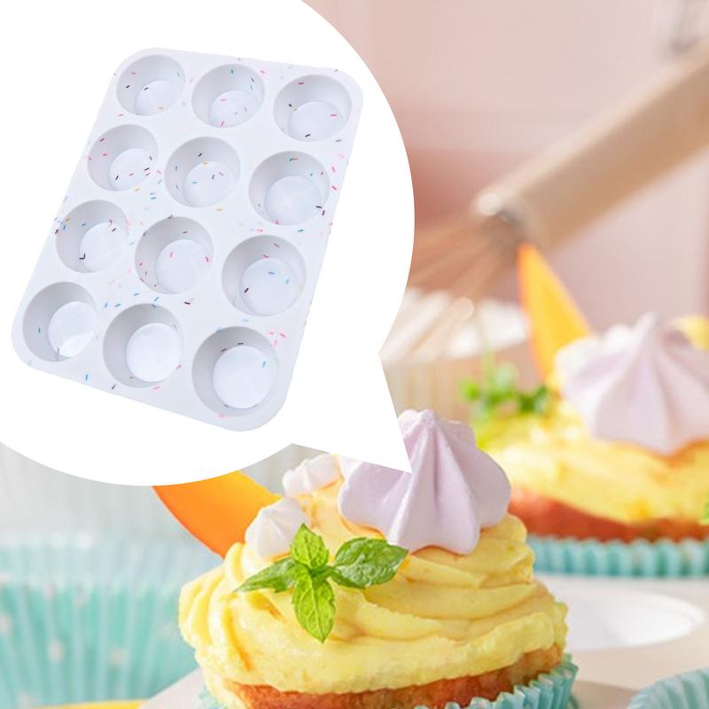 Muffin Pan Small Muffin Pan 12-Cups Reusable Heat-Resistant Silicone Mold For Airfryer Microwave Freezer Bread Camping