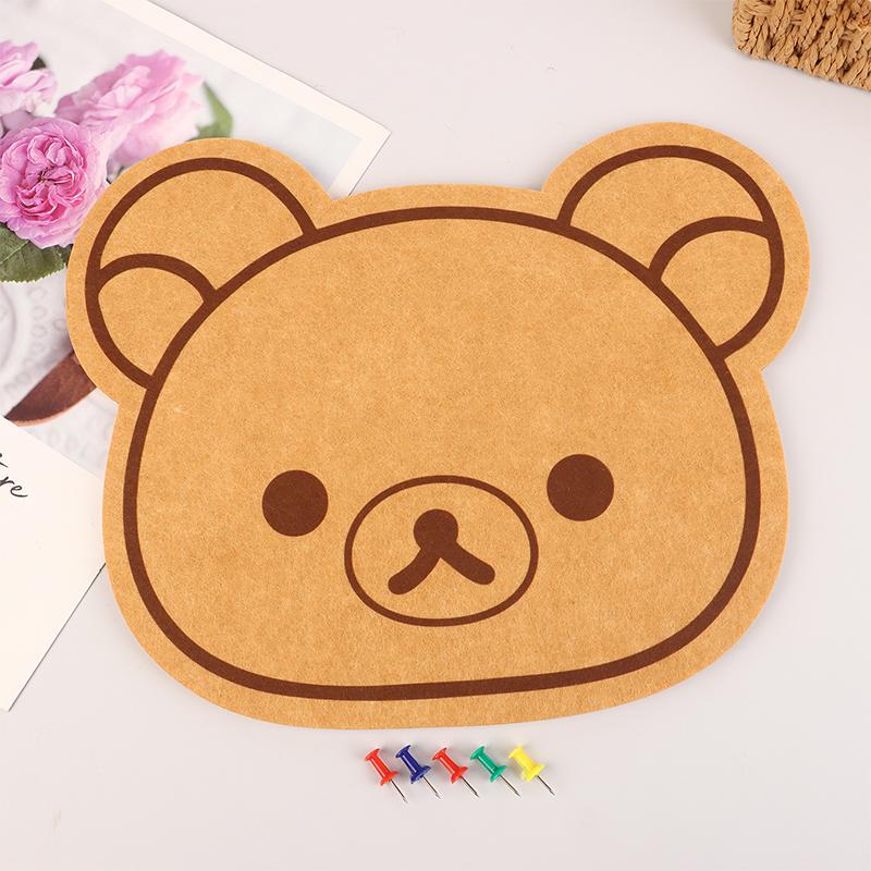 

Cartoon Bear Rabbit Felt Board Non-Slip Bedroom Thickened Wall Sticker Message Board Commemorative Photo Wall Gifts