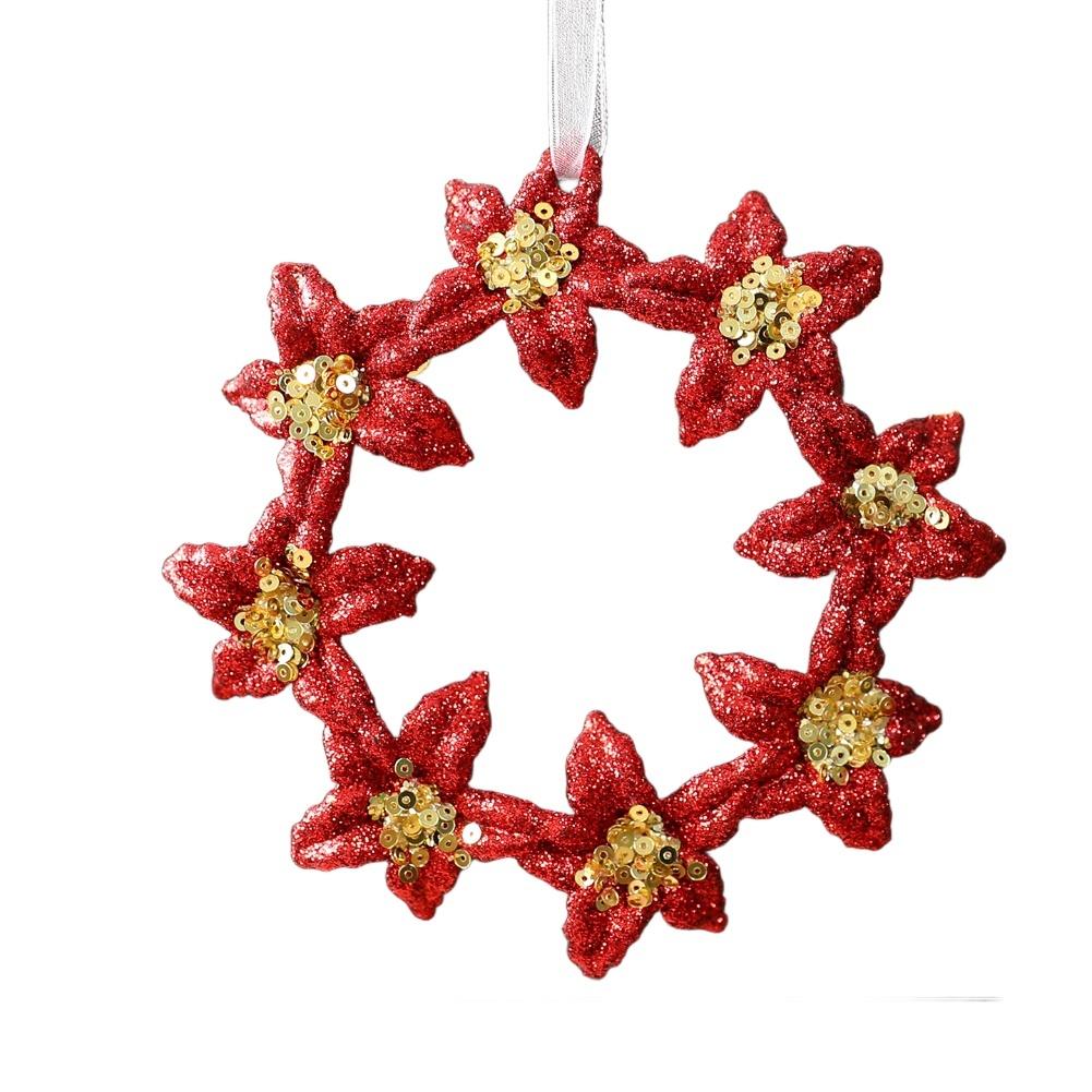 

Holiday Ornament Set 4pcs Snowflakes Wreaths Sunflowers Exploding Stars for Christmas Tree and Indoor Decoration China Mainland