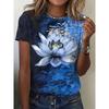3D Printed Insect Flower Pattern Summer Fashion Women's T-shirt Breathable and Trendy Versatile