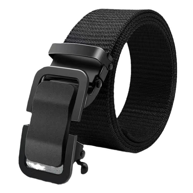 Men's Automatic Toothless Nylon Canvas Outdoor Belt