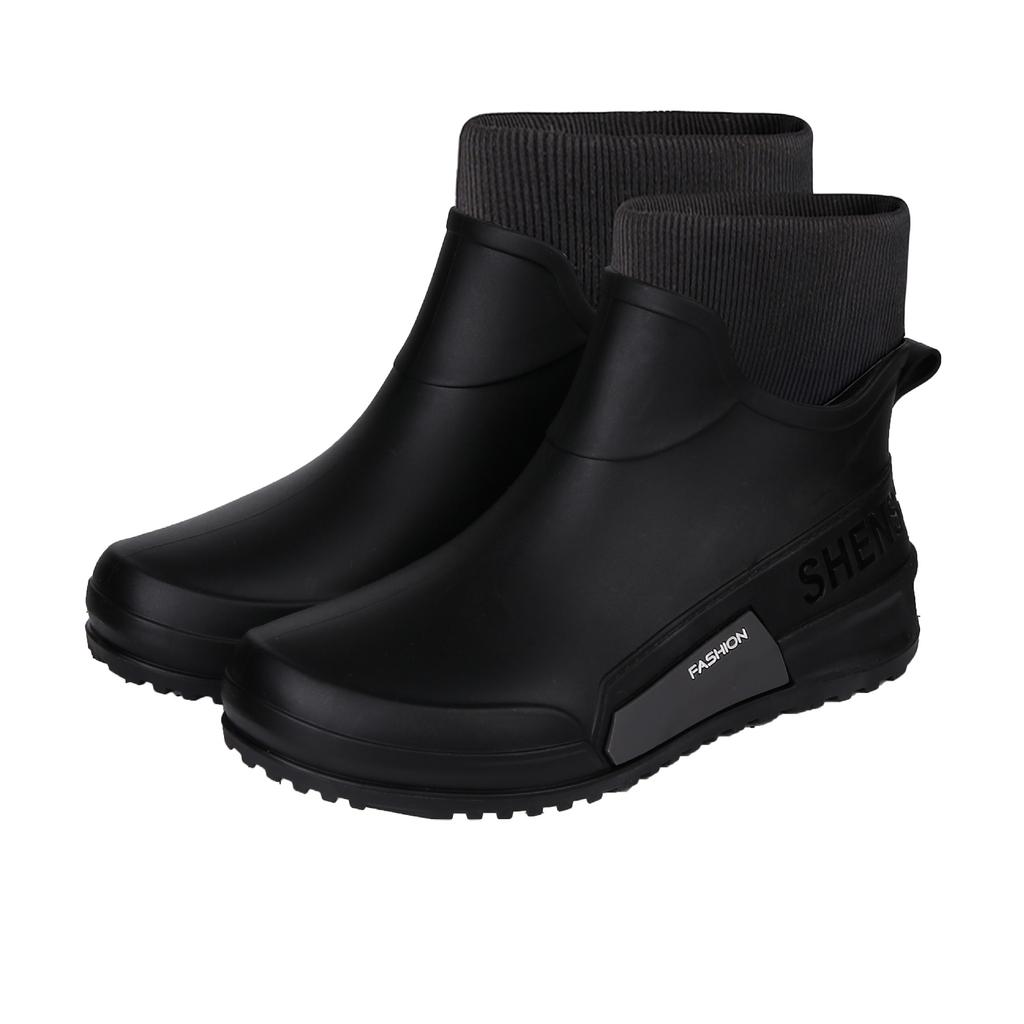 Water shoes couple rain shoes men's short tube low-top anti-skid outdoor rubber shoes fishing shoes lightweight rain boots women