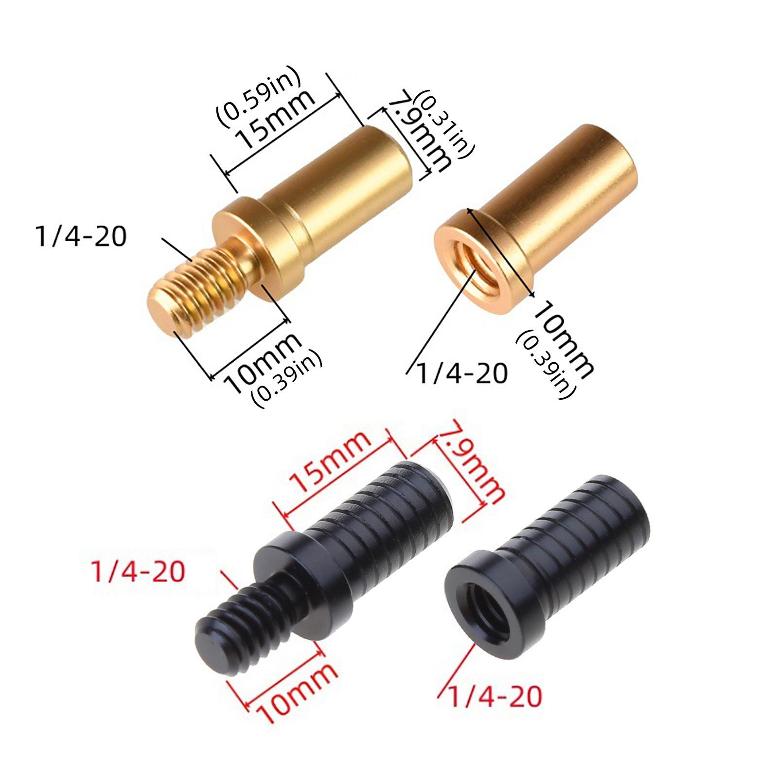 1 пара алюминиевых винтовых соединителей 1/4 «папа» и «мама» с винтовой головкой — фото 5
