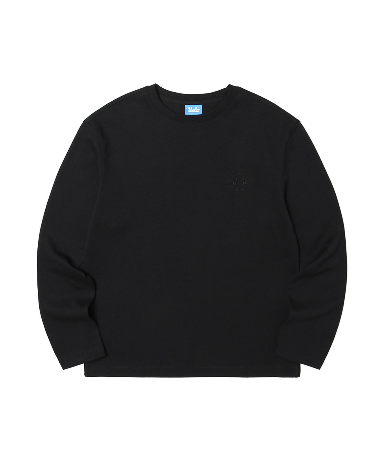 Ucla Unisex Basic Crew Neck Long Sleeve T-Shirt [Black](Uz9Lt80_39) Black(39)/Xl.