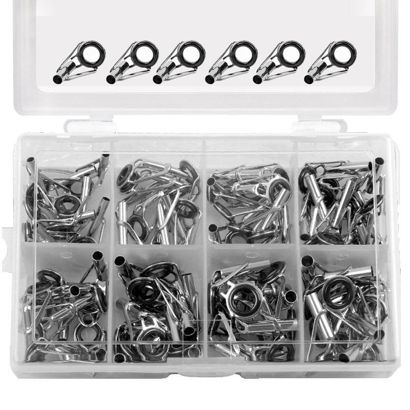 

Ceramic High Carbon Steel Top Ring Guide Set - 80 pcs Lure Rod Accessories Single (loose)