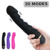 20 modalità vibratore morbido silicone dildo pene realistico forte motore G-spot stimolatore clitorideo masturbatore femminile giocattoli adulti del sesso