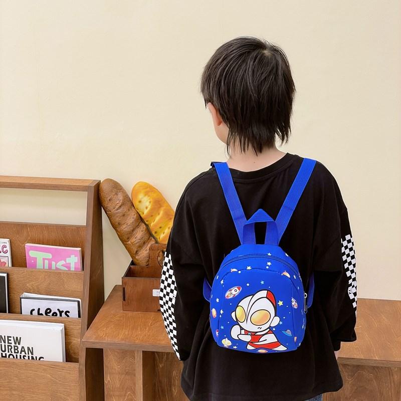 Tide Cool Boys And Girls Small Backpack Foreign Style Printing Go Out To Play Baby Backpack Cartoon Cute Children'S Bag
