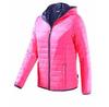 Women's Quilted Jacket Black Crevice with Down Effect Pink