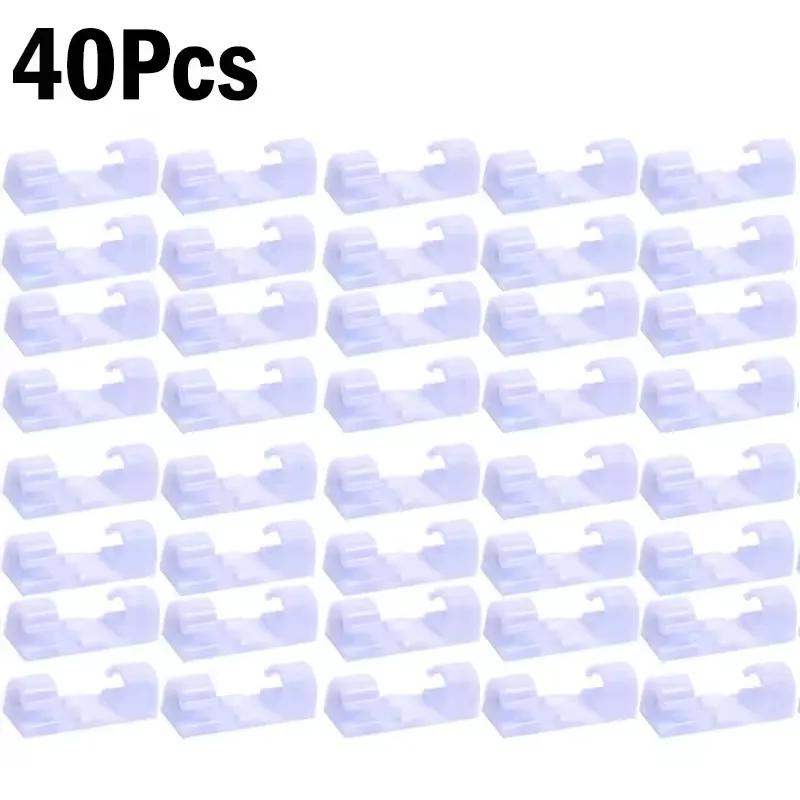 Cable Organizer Clips Wire Holder Self Adhesive Desktop Cord Management for PC Mouse USB Power Cord Fixer Wall Car Home Office