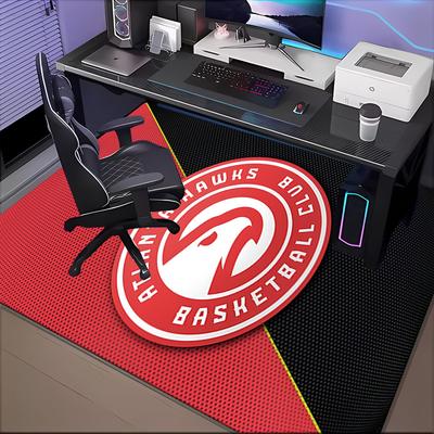 Hawks Basketball Floor Mat for Living Room, Game Rooms, Office, Bedroom, Office Floor Mat Playful Design, Christmas Fan Gifts
