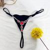 Sexy Rhinestone Thong for Women Mini G-string Bikini Thong Low