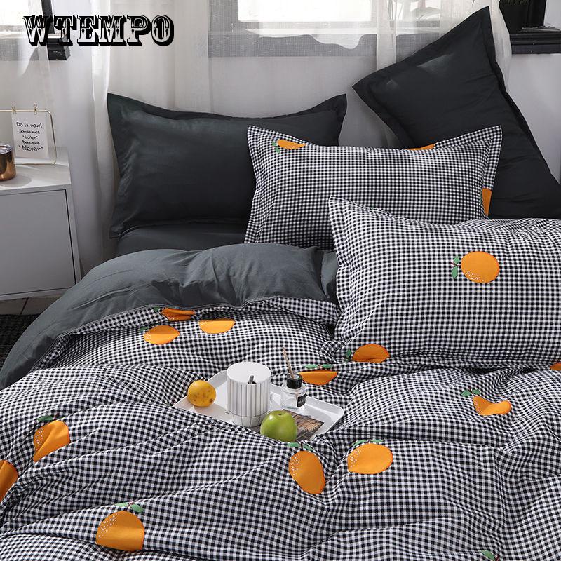 Concise Style Plants Bedding Sets Bed Sheet Duvet Cover Pillowcase Bedclothes
