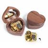 Creative Heart Shaped With Mirror Music Box Handmade  Wooden Music Box Home Decoration Ornament Birthday Gift Christmas ZG120