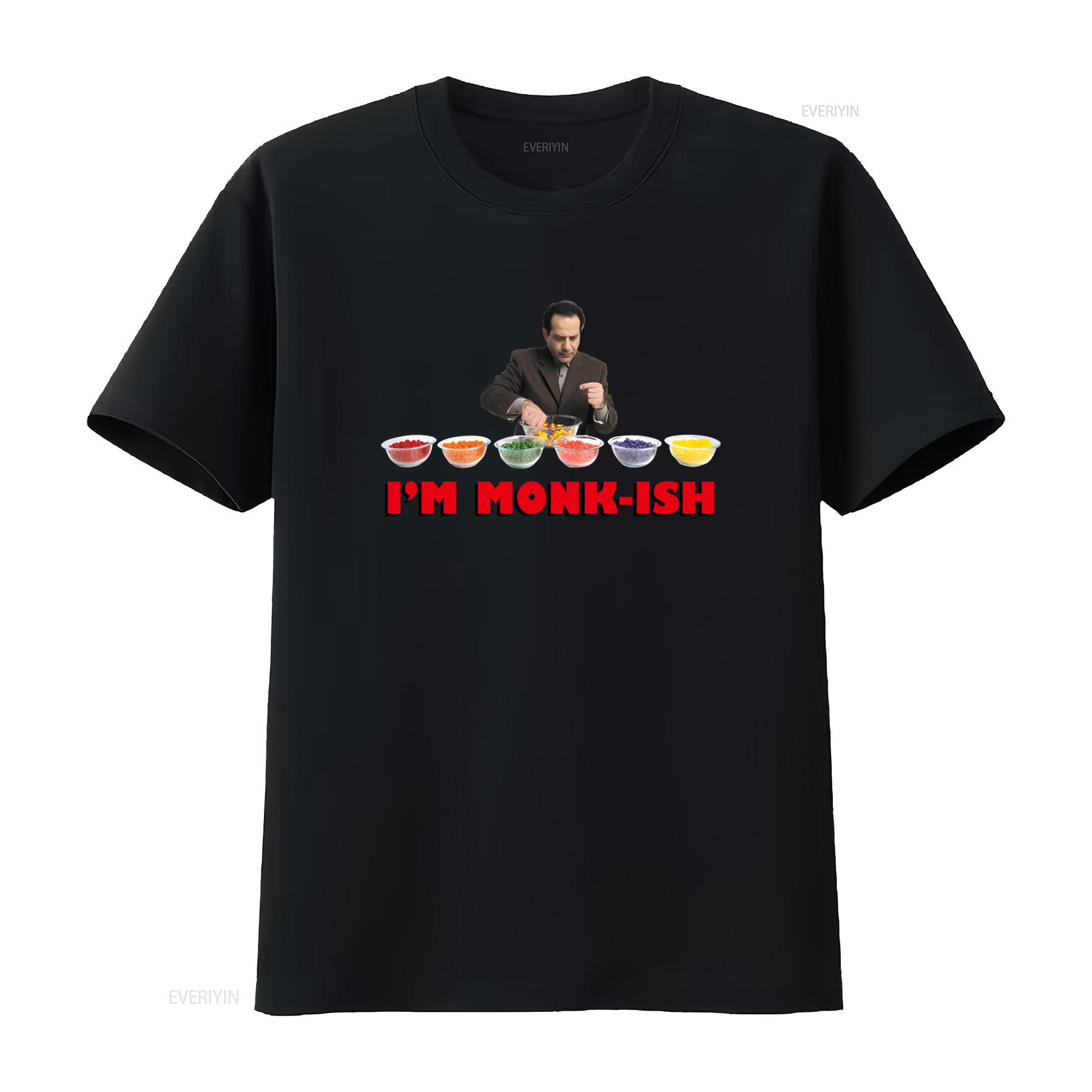 

Monk Im Ish Licensed Classic Tv Show Adrian T Shirt Funny Pattern Cotton For vintage Washed Slightly Soft graphic Breathable 4XL