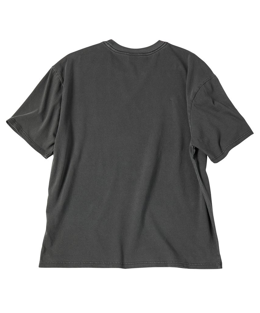 TRAVEL Fortis Horse Pigment Short Sleeve T-Shirt Black Charcoal