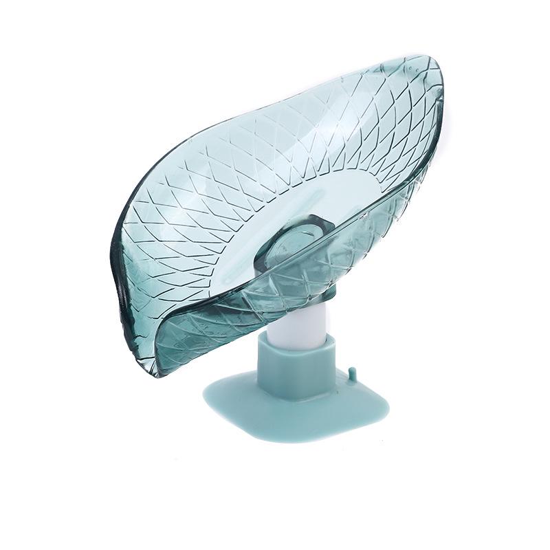 Leaf-Shaped Suction Cup Soap Holder: Wall-Mounted, No Drilling Required