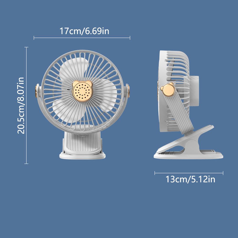 Rotation Desktop Hang Clip Fan Low Noise 3 In 1 Car Cooler Flexible Ceiling Electric Fan  Office