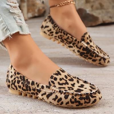 Leopard Print Casual Loafers