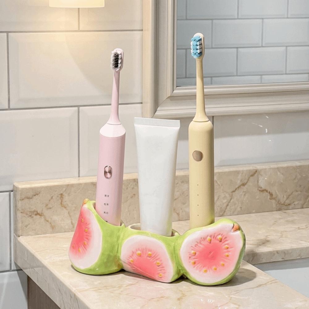 Ceramic Toothpaste Toothbrush Rack Waterproof Toothbrush Storage Rack Washstand