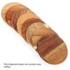26 Pieces Unfinished Wood Coasters, 4 Inch Round Acacia-Wooden Coasters for Crafts with Non-Slip Silicon Dots