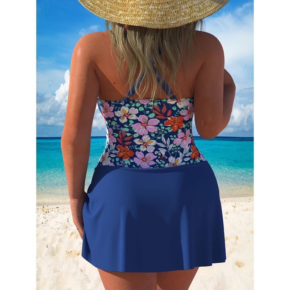 Large Size Swimsuit Women's European and American Meat Cover and Thin One-piece Swimsuit