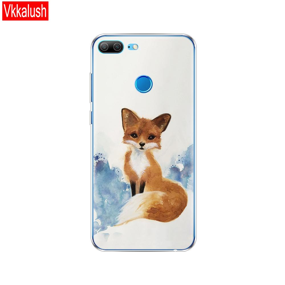 Hülle Handyhülle für Huawei Honor 9 Lite weiches TPU Silikon Rückseite 360 Vollschutz Druck transparent Coque Shell