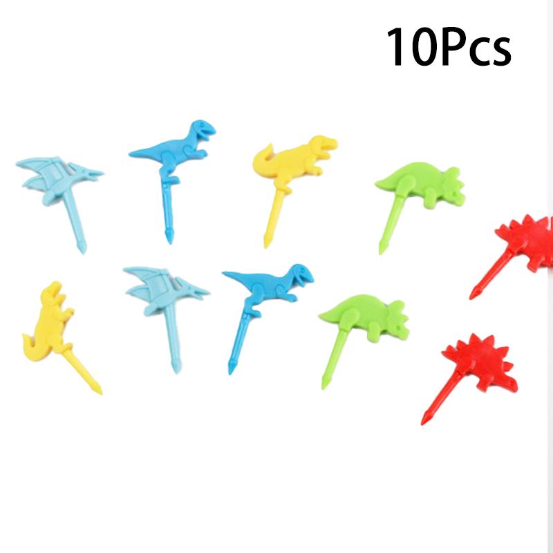 Cute Cartoon Dinosaur Fruit Fork Cute Eyes Cupcake Top Decoration Food Appetizer Toothpicks Bento Box Accessories