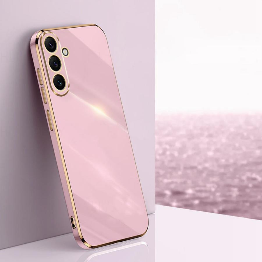 Luxusní pokovený silikonový kryt pro Samsung Galaxy A15 A25 A35 A55 A13 A16 A06 A24 M34 5G A05S A17 A07 A26 S24 S23 A36 A56 S25 S26 A37 A57 Čtvercový kryt