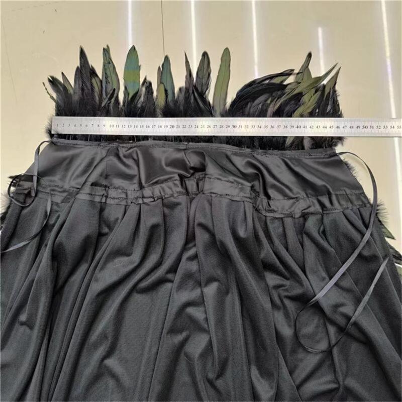Halloween Costumes Cape Feather Collar Cape Halloween Costume Cape Halloween Cloak for Carnivals Party