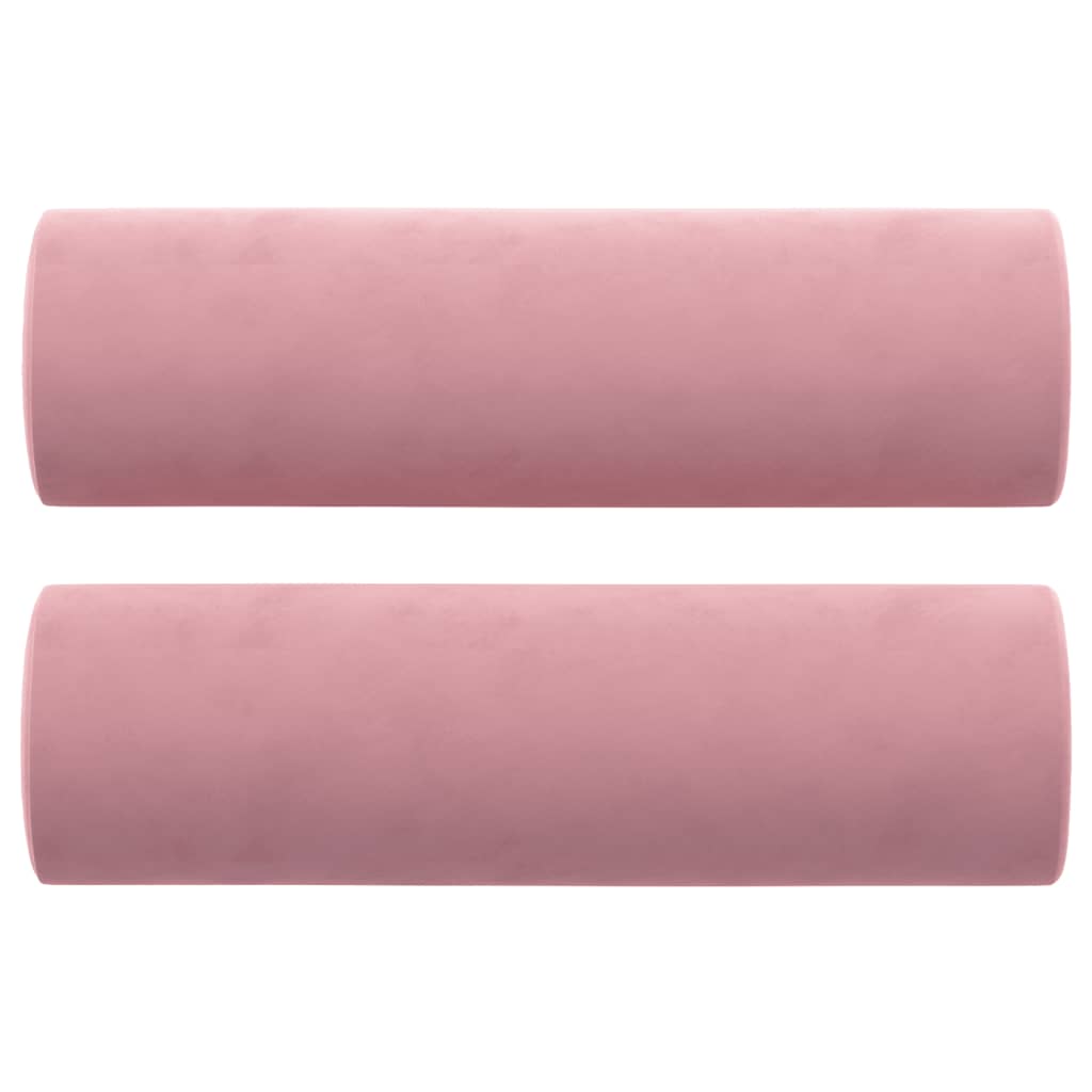 Vidaxl 2-Osobowa Sofa Z Poduszkami, Różowa, 140 Cm, Aksamit