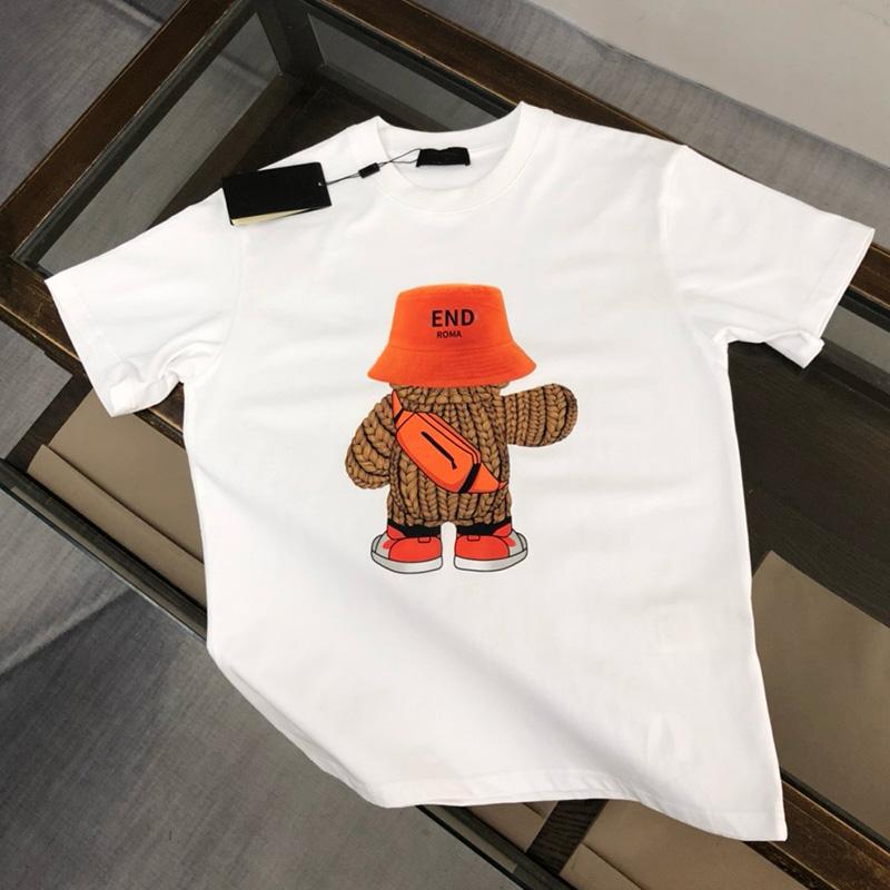 

Double FF Family Bear Men s Short-sleeved Round Neck T-shirt 2024 New Classic Cotton Sleeves for Men and Women Graphic T Shirts 4XL