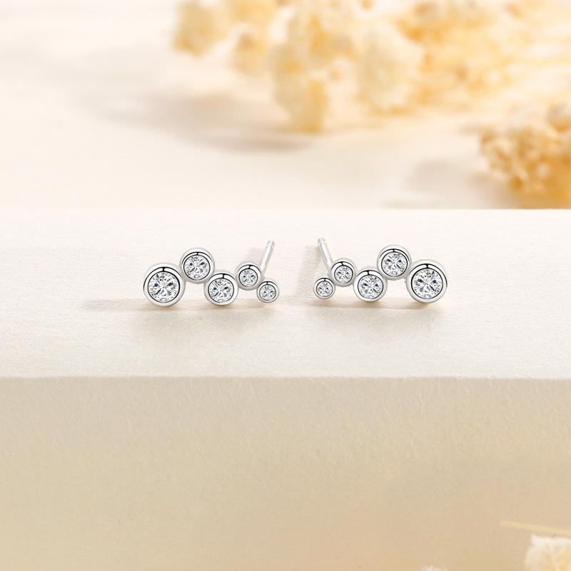 

Нестандартные серьги-гвоздики из циркония для женщин, простые серьги Niche Personality Ins Wind для женщин