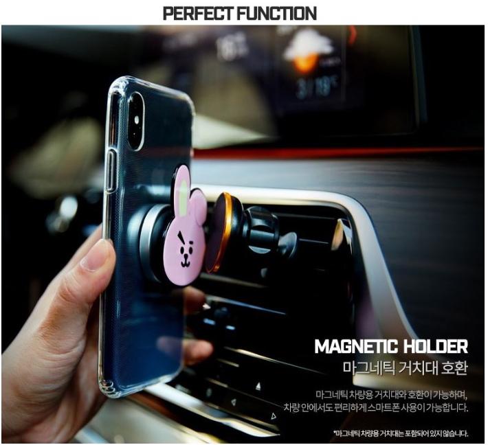 BTS BT21 Offizieller Smart Tok Handy Fingerständer Halter K-Pop Authentische Ware