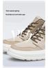 Spring Men's Height-Increasing Leather Sneakers: Non-slip, Wear-resistant, Trendy, and Versatile Casual Board Shoes