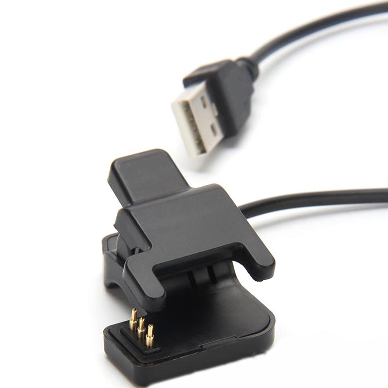 Nuevo Reloj Inteligente Negro Cable de Carga USB Universal Pinzas Cargadoras de 3 Pines Adaptador de Corriente Cargador Cable de Carga Rápida USB para Pulsera Portátil